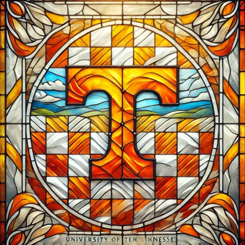 DALL·E-2024-08-20-19.15.30-Create-a-stained-glass-window-design-inspired-by-the-University-of-Tennessee-Volunteers.-The-main-colors-should-be-vibrant-orange-and-crisp-w
